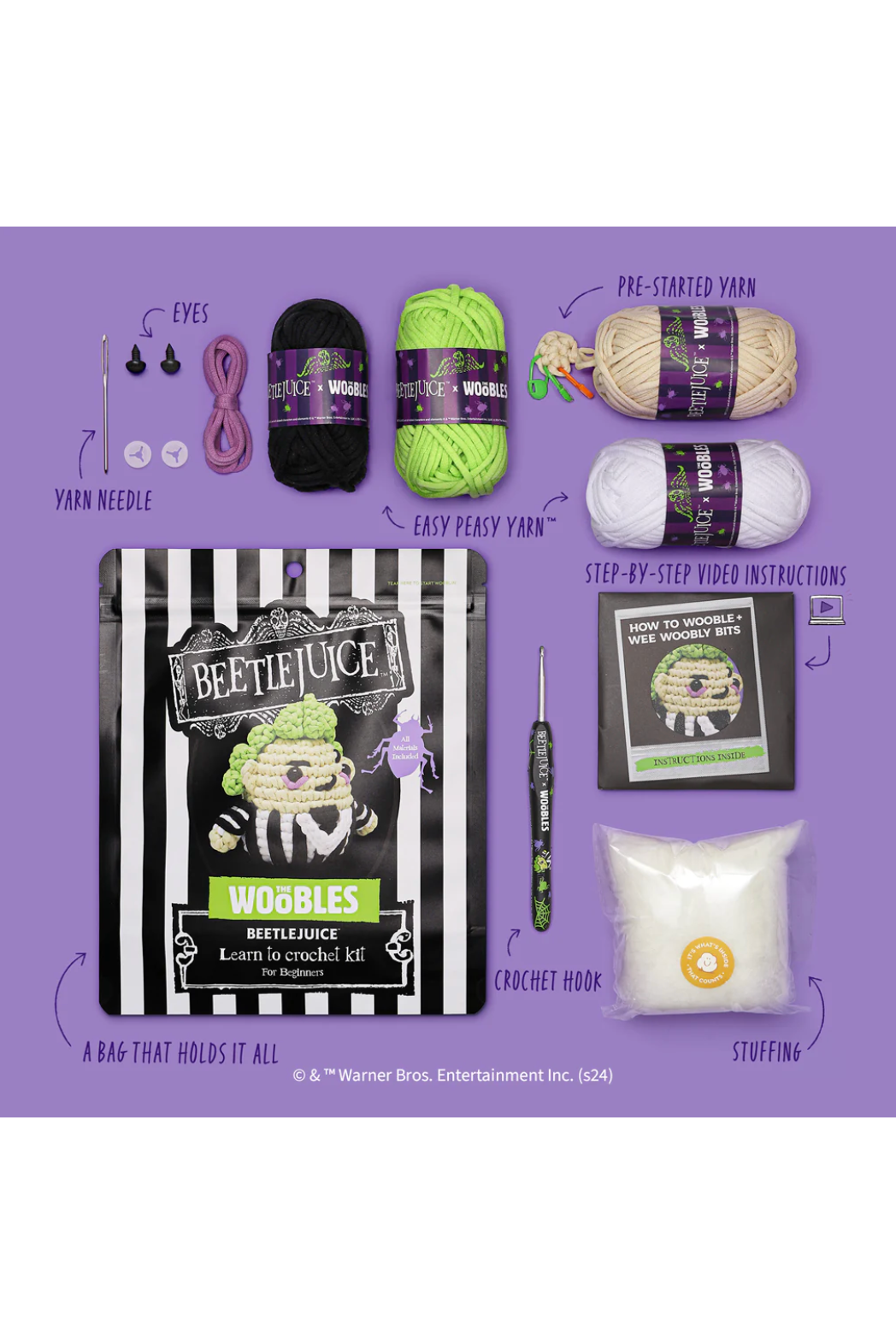 Beetlejuice Woobles Crochet Kit