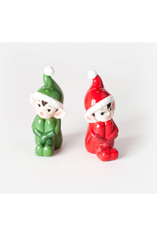 Elf Salt & Pepper Shakers with Gift Box