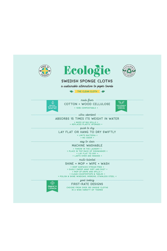 Ecologie Peace & Joy Swedish Dishcloth