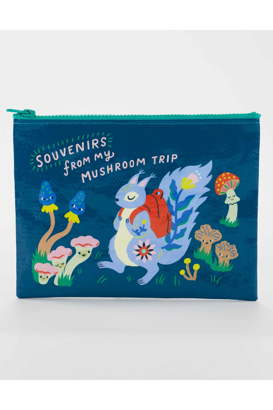 Souvenirs From My Mushroom Trip Zipper Recycled Pouch