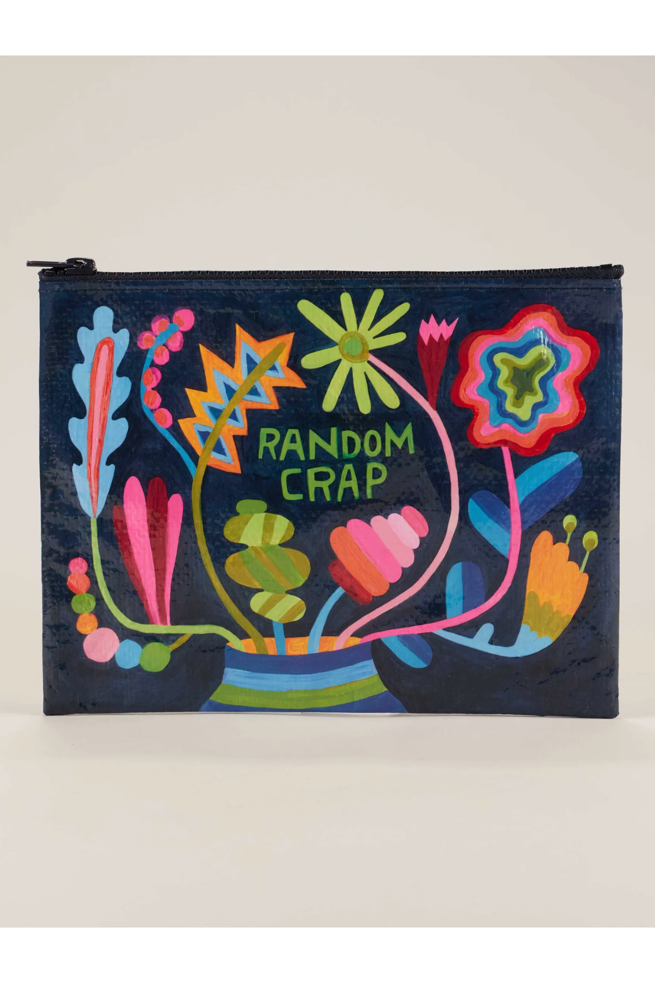 Random Crap Recycled Floral Zipper Pouch