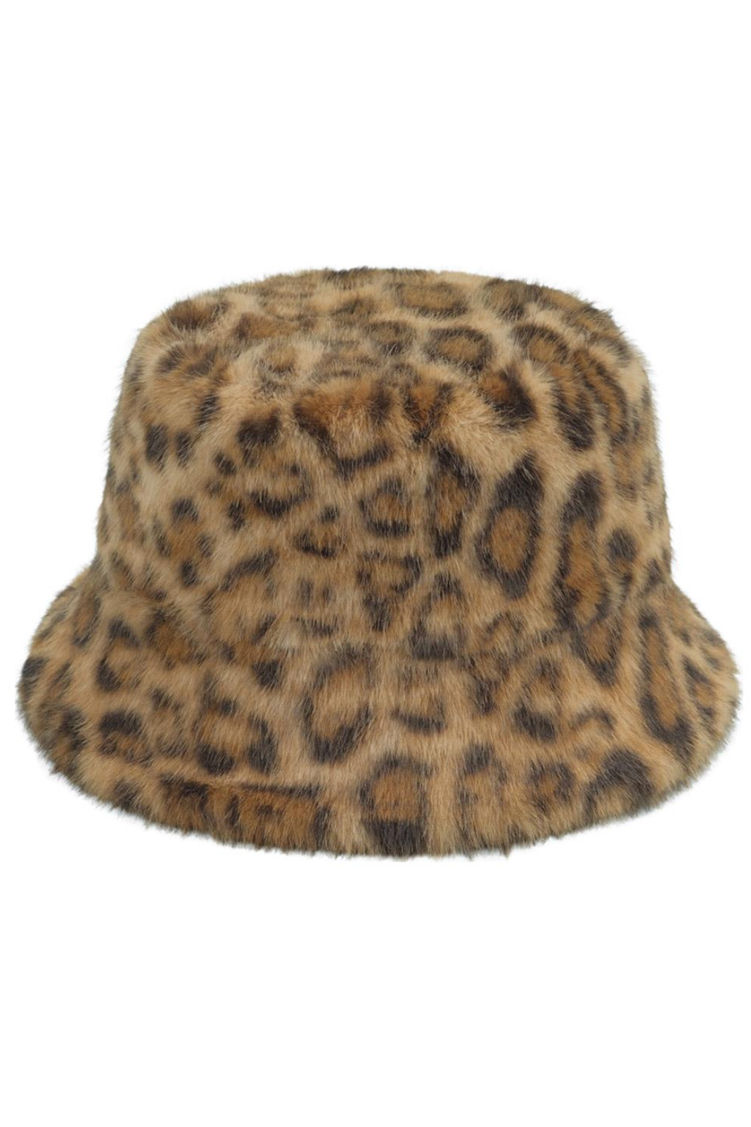 Animal Print Faux Fur Bucket Hat