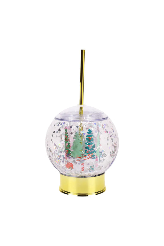 Let It Snow Globe Sipper Novelty Cup