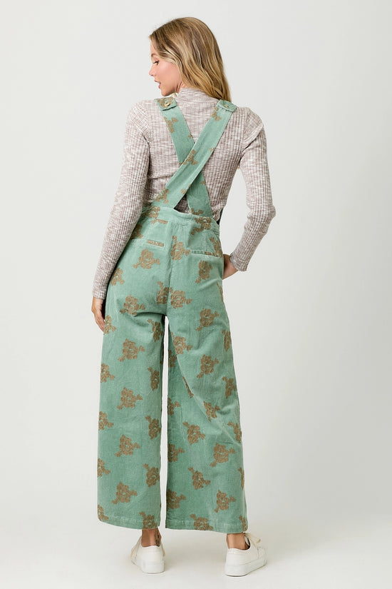 Romantic Swagger Embroidered Corduroy Jumpsuit