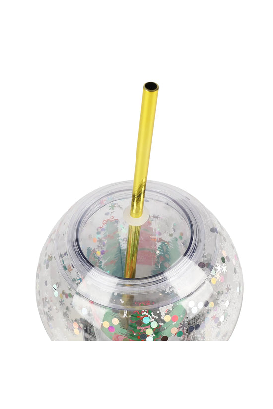 Let It Snow Globe Sipper Novelty Cup
