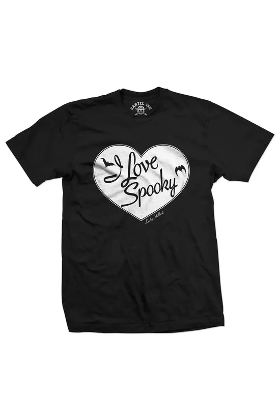 Lucky Hellcat I Love Spooky Mens Unisex Graphic T-Shirt