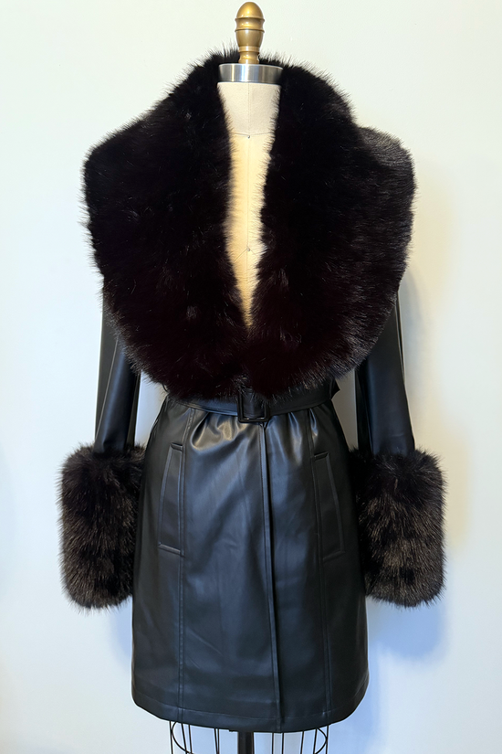 The Envy Coat in Black with Spiderweb Lining - PRE-ORDER