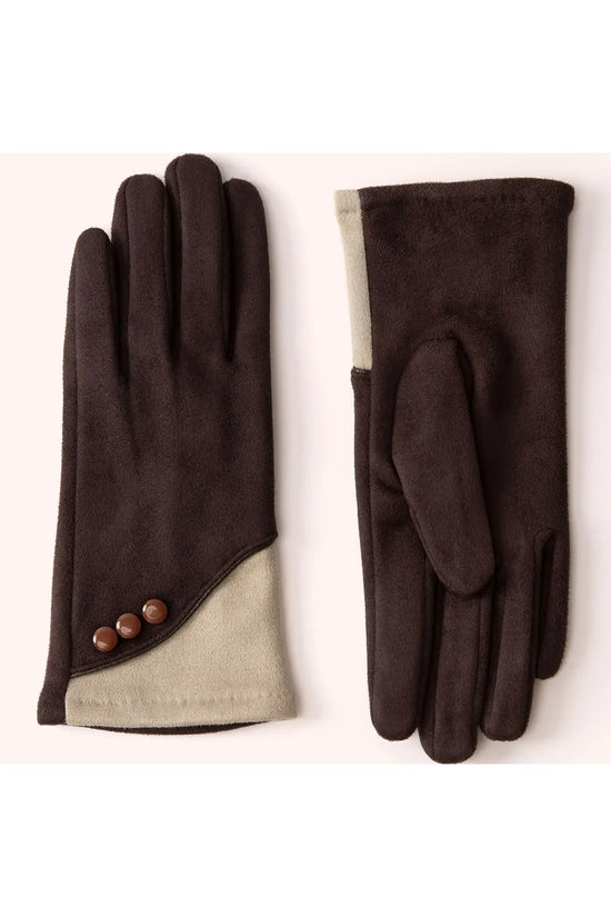 Chocolate & Cream Fall Winter Fashion Gloves