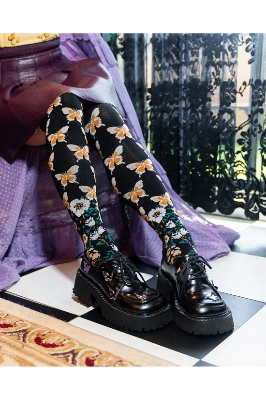 Butterfly Craze Knee High Socks