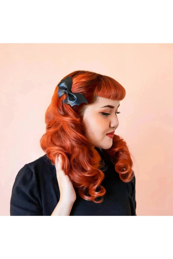Leather Bat Halloween Hair Clip