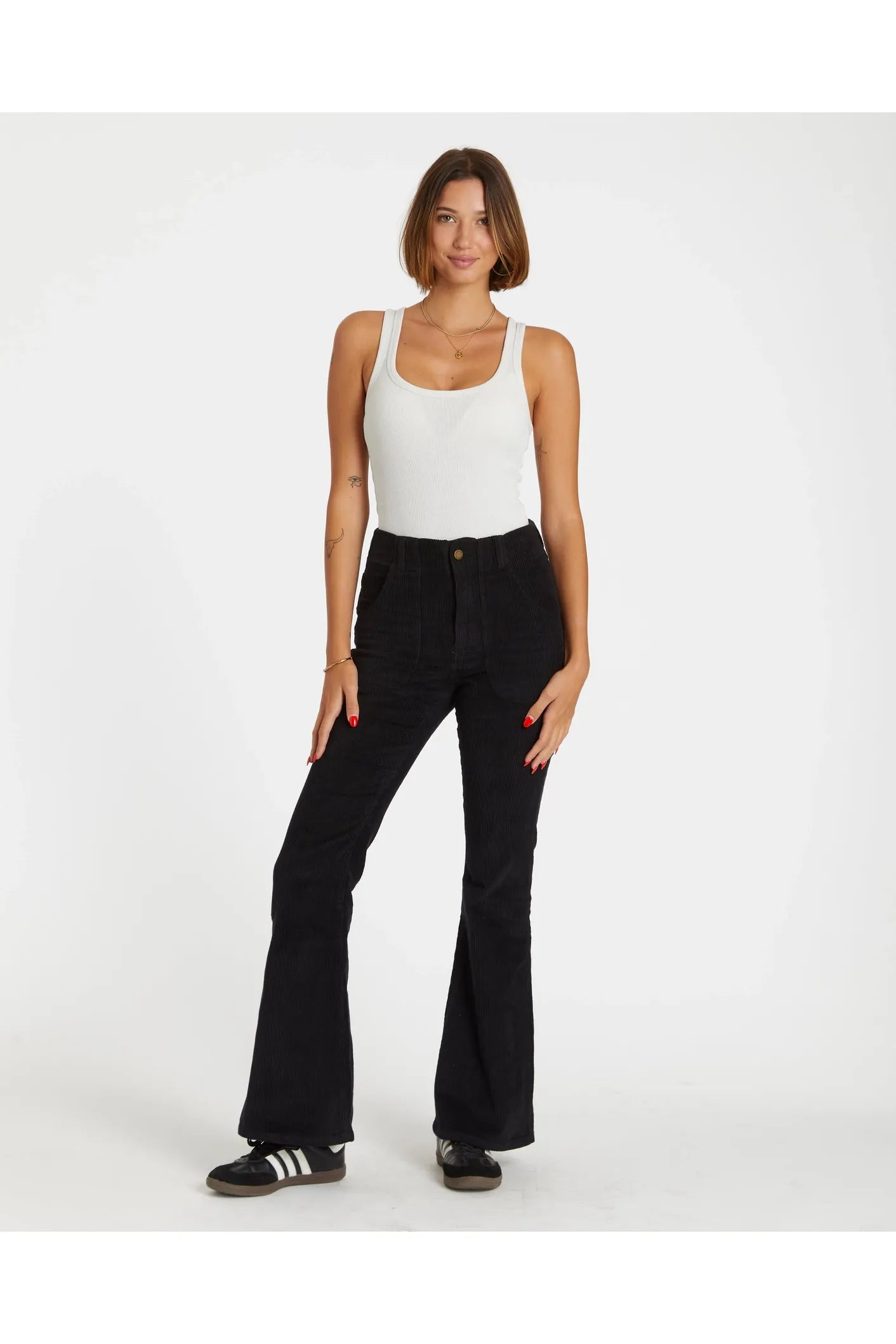 Black Corduroy 70's Bell Bottom Pants