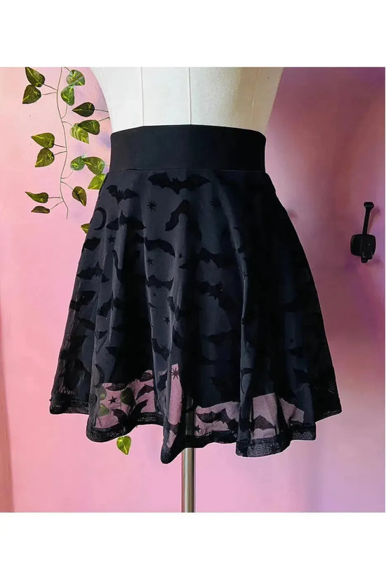 The Morbid Bats Flocked Mini Skort
