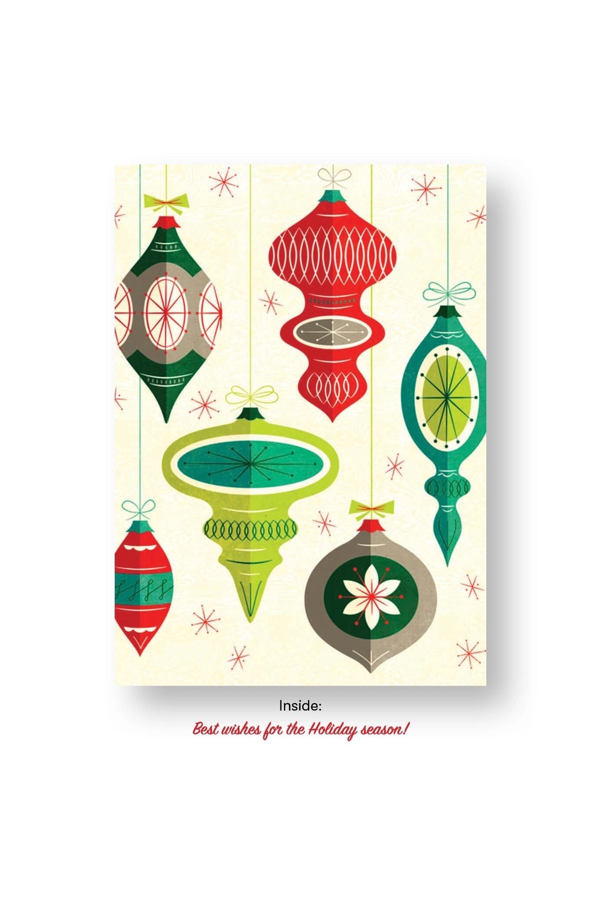 Vintage Ornaments Greeting Cards Box Set of 10