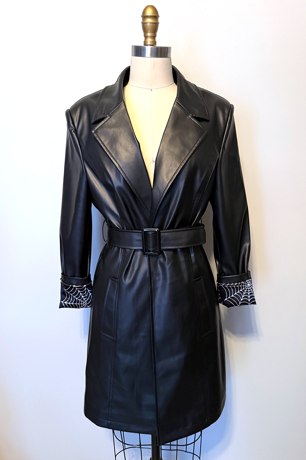 The Envy Coat in Black with Spiderweb Lining - PRE-ORDER