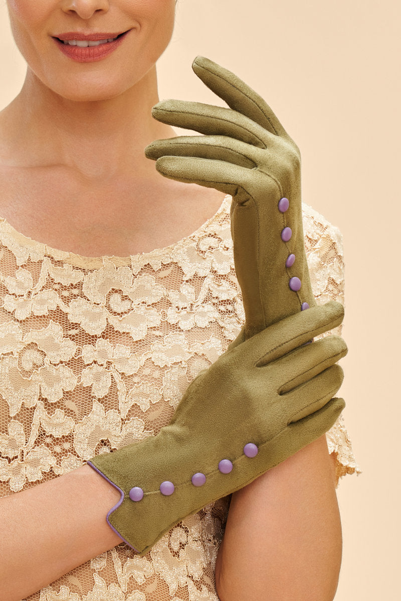 Parisian Inspired Fashion Gloves Sage