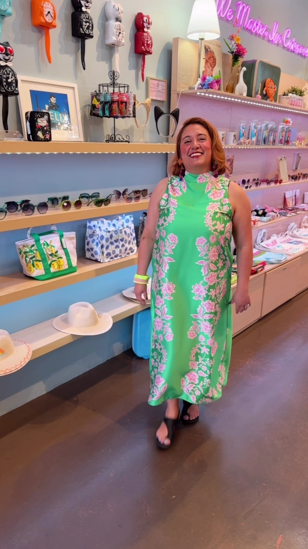 Sunset Sanctuary Green Tie Back Maxi Dress