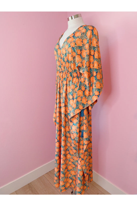 Load image into Gallery viewer, Good Day Poppy Sunshine Caftan Dress
