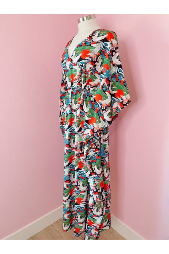 Load image into Gallery viewer, Rhiannon Crane Caftan Designer Dress
