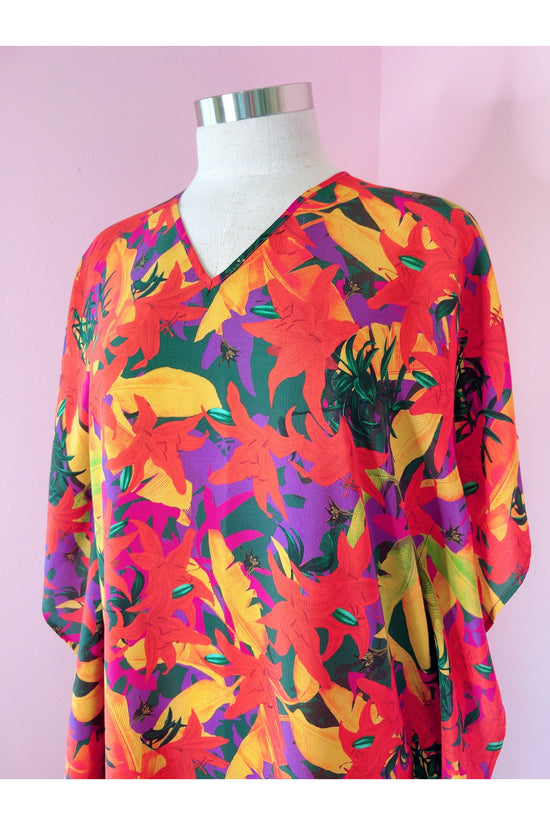 Load image into Gallery viewer, Hot Spice Tropics Summer Floral Print Caftan
