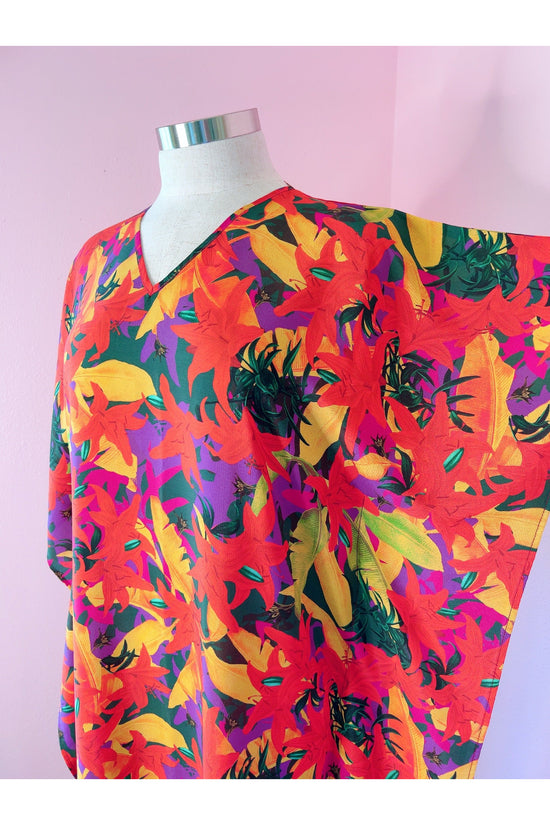 Load image into Gallery viewer, Hot Spice Tropics Summer Floral Print Caftan
